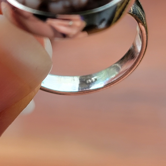 Wild Horse Jasper Handmade Sterling Silver Ring Size 7.5 - Picture 6 of 8